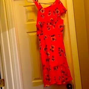 *NEW* EXPRESS, Gorgeous Asymmetrical Orange Dress